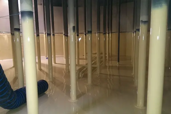Aviation fuel tank expoxy lining